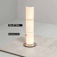 Italian Style Long Glass Column Floor Lamp