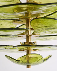 Lotus Leaf Murano Glass Chandelier