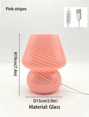 Modern Glass Battery Operated Table Lamp