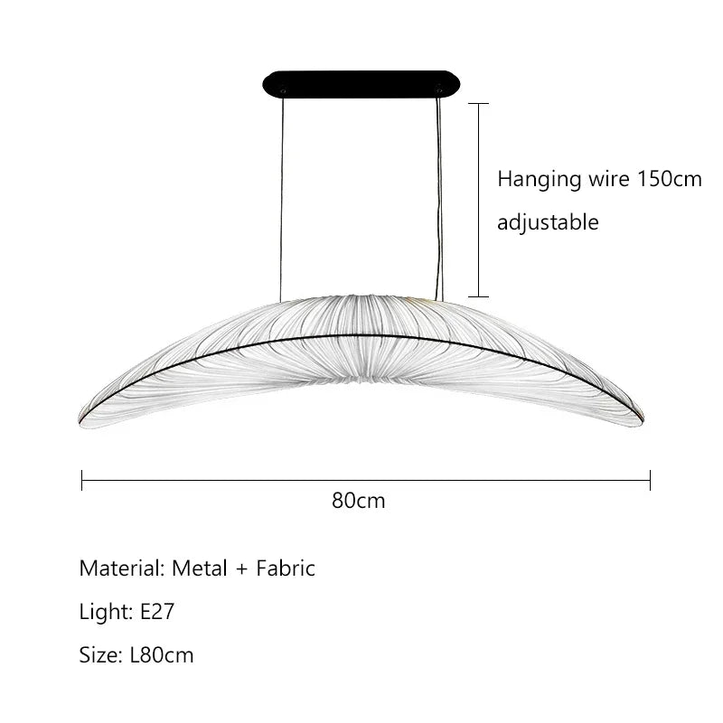 Nordic Minimalist Fabric Over sized Chandelier