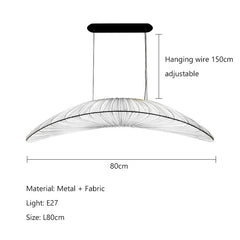 Nordic Minimalist Fabric Over sized Chandelier