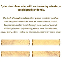 Natural Spanish Linear LED Marble Pendant Light