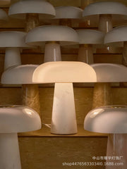 Danish Style Marble Mushroom Table Lamp