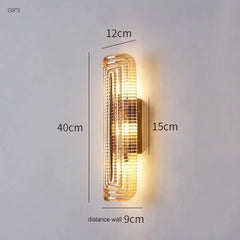 French retro Luxury Glass Wall Lamp