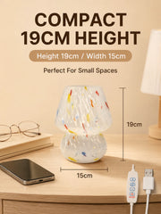 Modern Glass Battery Operated Table Lamp