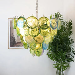 Multicolour Murano Disc Chandelier