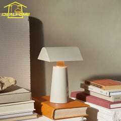 Danish Style Pyramid Wireless Charging Table Lamp with Touch Switch