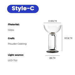 Modern Fine Glass Column Noctambule LED Floor Lamp