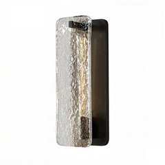 Textured Glass LED Modern Black Metal Wall Lamp