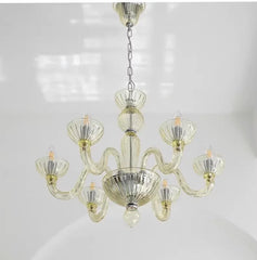 Modern Colorful Murano Style Glass Chandelier