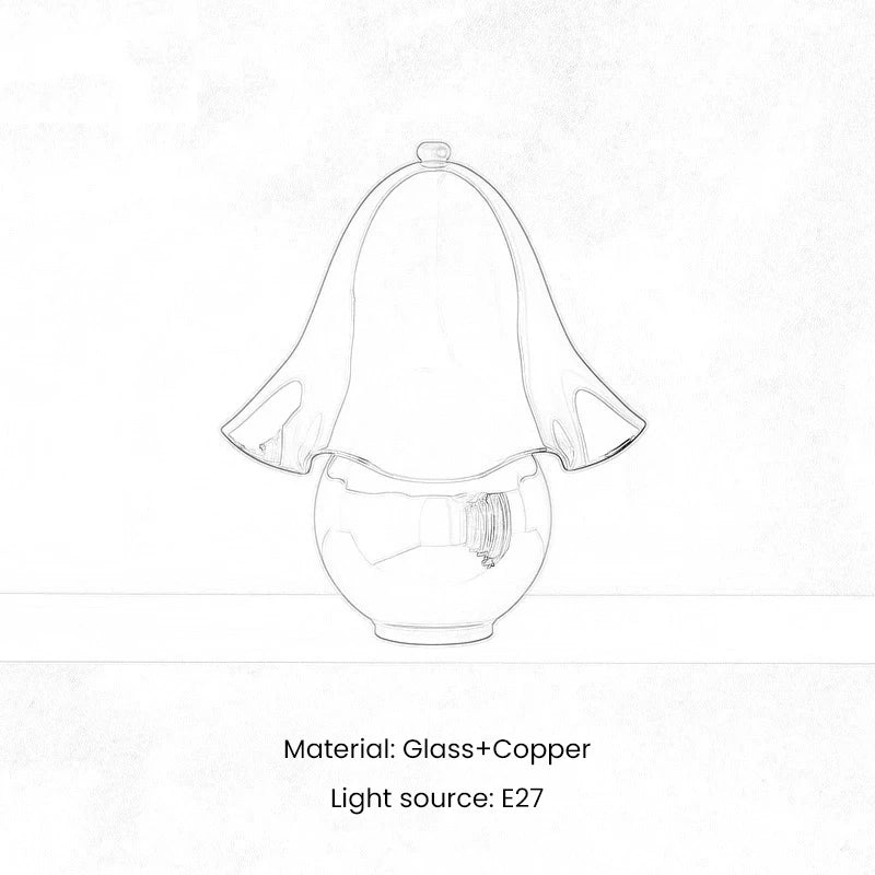 Nordic Decorative Glass Lampshade Table Lamp