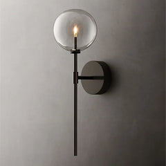 Nordic Long Wall Lamp Clear Glass Ball Wall Lamp